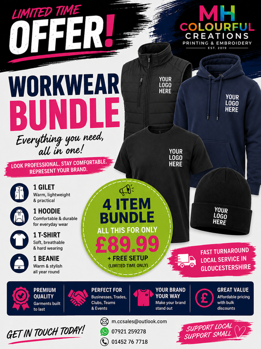 Starter workwear bundle £179 get in touch for mix and match